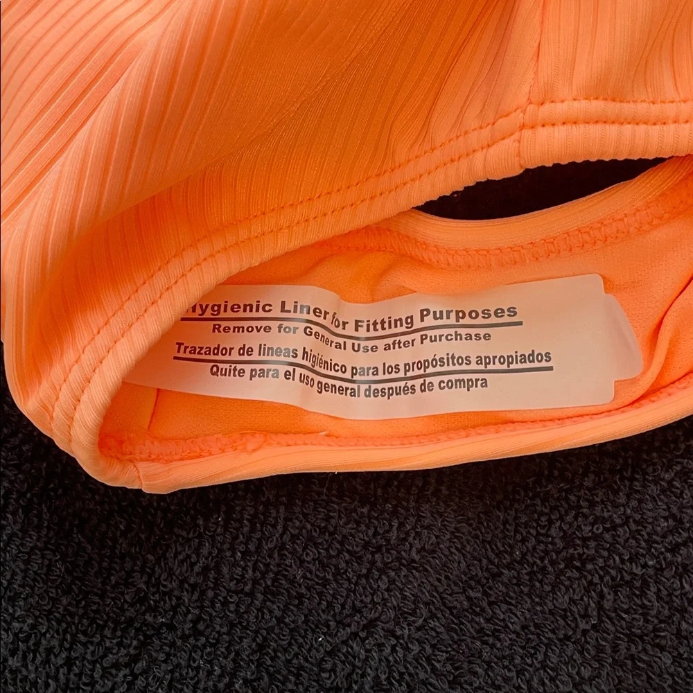 Justice Kids' Vibrant Orange and Multicolor one piece nwt upf 50